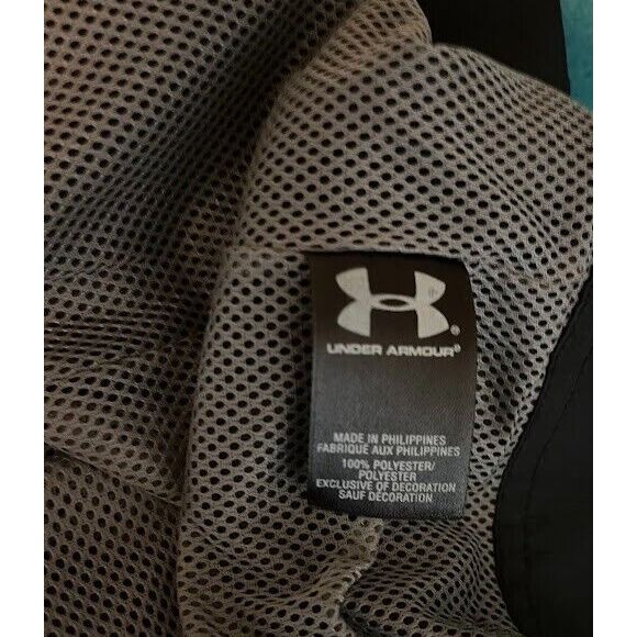 Under Armour Jacket L Black Gray Trim Windbreaker Full Zip Gorpcore Outdoor - Picture 3 of 6